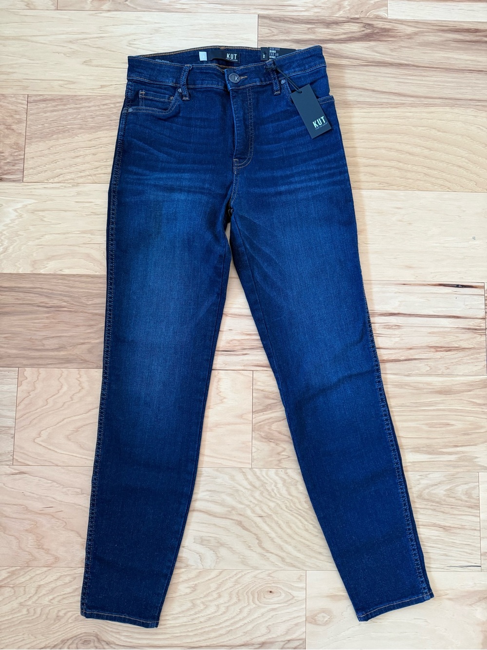 Kut from the Kloth High Rise Diana Fab Ab Dark Blue High-Rise Skinny Jeans